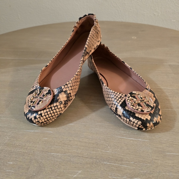 Tory Burch Shoes - Stylish Women's Snakeskin Ballet Flats